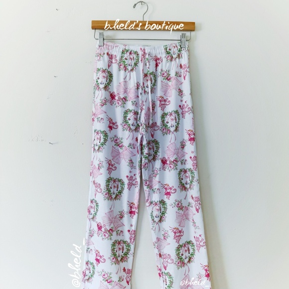 Roller Rabbit x LoveShackFancy Men’s Merry Monkey Beaux Spencer PJs Holiday Pink - Picture 9 of 17